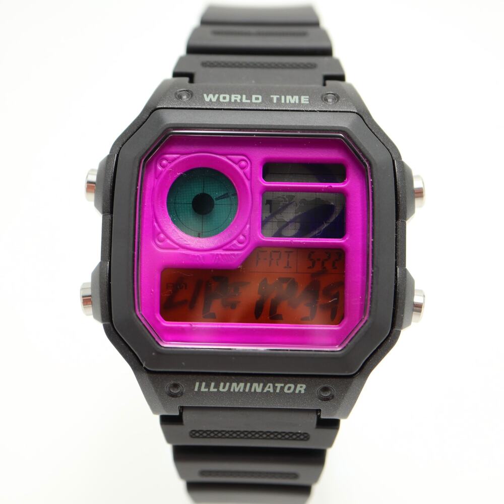 Casio Royale Taco Bell AE-1200 Custom Mod Upgraded Backlight Digital Watch